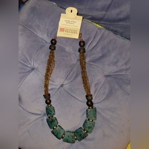 Beautifully handcrafted beaded style necklace, handcrafted in Ghana